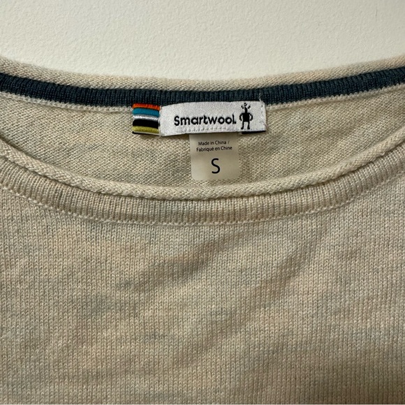 Smartwool Merino Wool Color Block Crewneck Sweater Women's Shadow Pine Small - Picture 5 of 7